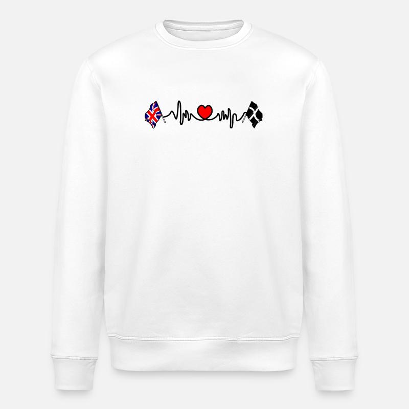 Cornwall & Great Britain - Stanley/Stella ROLLER Unisex Organic Sweatshirt - white