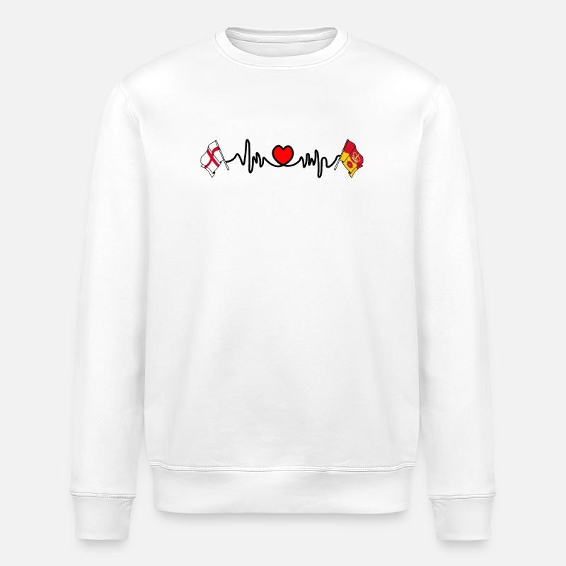 Herzfrequenz Hampshire & England - Stanley/Stella Unisex Bio-Sweatshirt ROLLER - Weiß