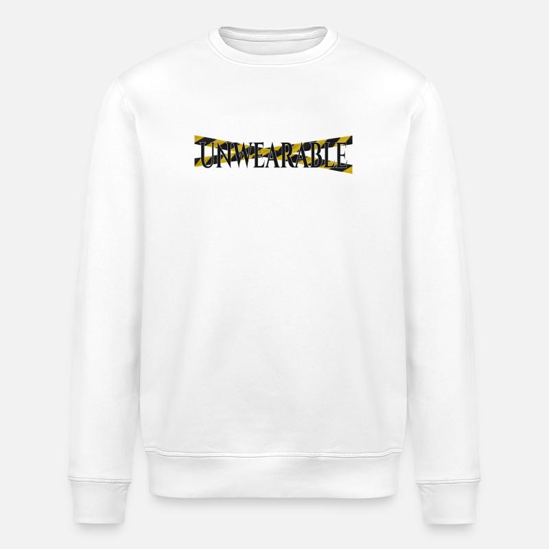 Untragbar – Statement-Design mit Warnband - Stanley/Stella Unisex Bio-Sweatshirt ROLLER - Weiß