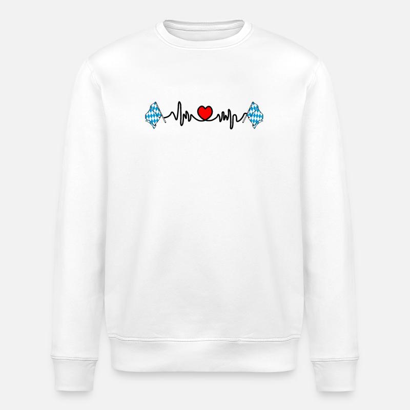 Herzfrequenz-Cardio für Bayern - Stanley/Stella Unisex Bio-Sweatshirt ROLLER - Weiß
