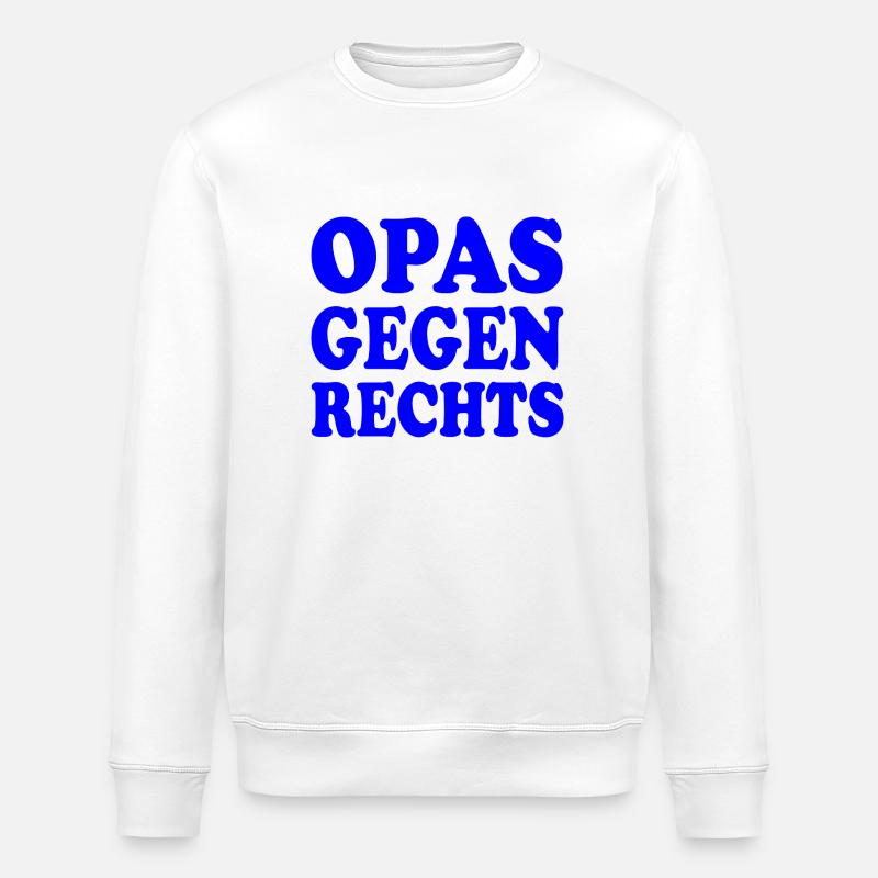 Opas gegen rechts - Stanley/Stella Unisex Bio-Sweatshirt ROLLER - Weiß