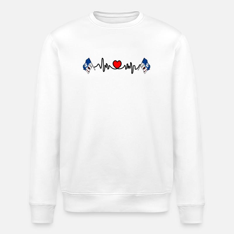 Conception de la fréquence cardiaque Jämtland - Sweat bio ROLLER Stanley/Stella Unisexe - blanc
