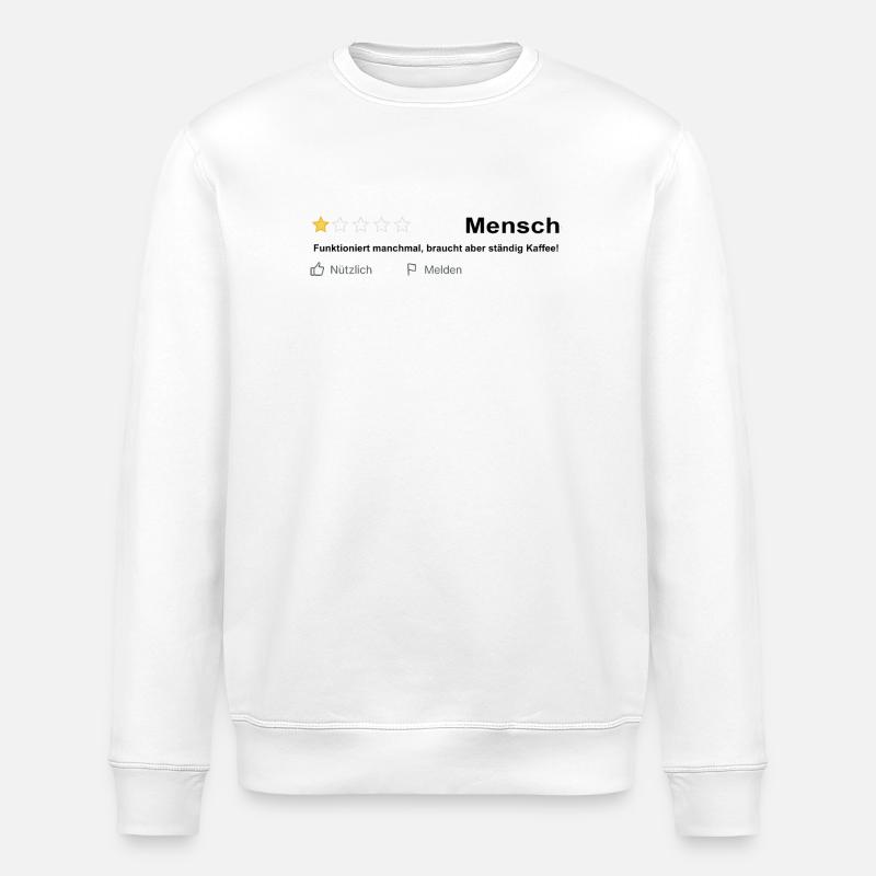 Mensch - 1 Stern - Stanley/Stella Unisex Bio-Sweatshirt ROLLER - Weiß