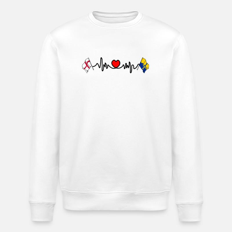 Drapeau de Durham et d’Angleterre - Sweat bio ROLLER Stanley/Stella Unisexe - blanc