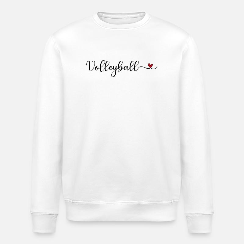 Volleyball - Stanley/Stella ROLLER Unisex Organic Sweatshirt - white