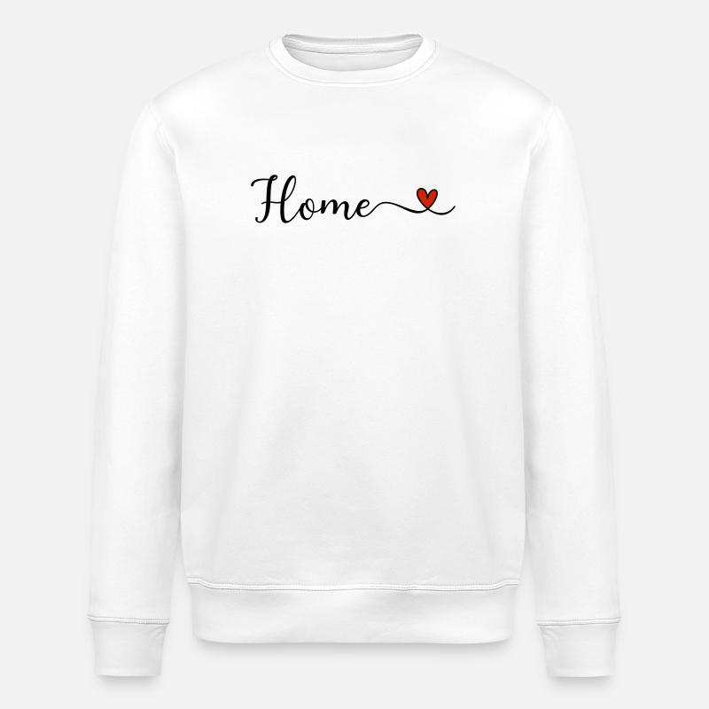 Home Herz - Stanley/Stella Unisex Bio-Sweatshirt ROLLER - Weiß