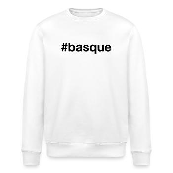 BASQUE Basque Country Hashtag - Stanley/Stella ROLLER Unisex Organic Sweatshirt - white - Front - Nik (191cm)