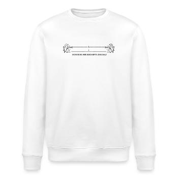 salz anreichen slapstick dackel langer tisch - Stanley/Stella Unisex Bio-Sweatshirt ROLLER - Weiß - Vorne - Nik (191cm)