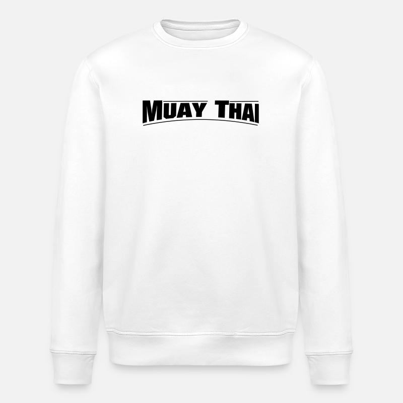 MUAY THAI - Stanley/Stella ROLLER Unisex Organic Sweatshirt - white