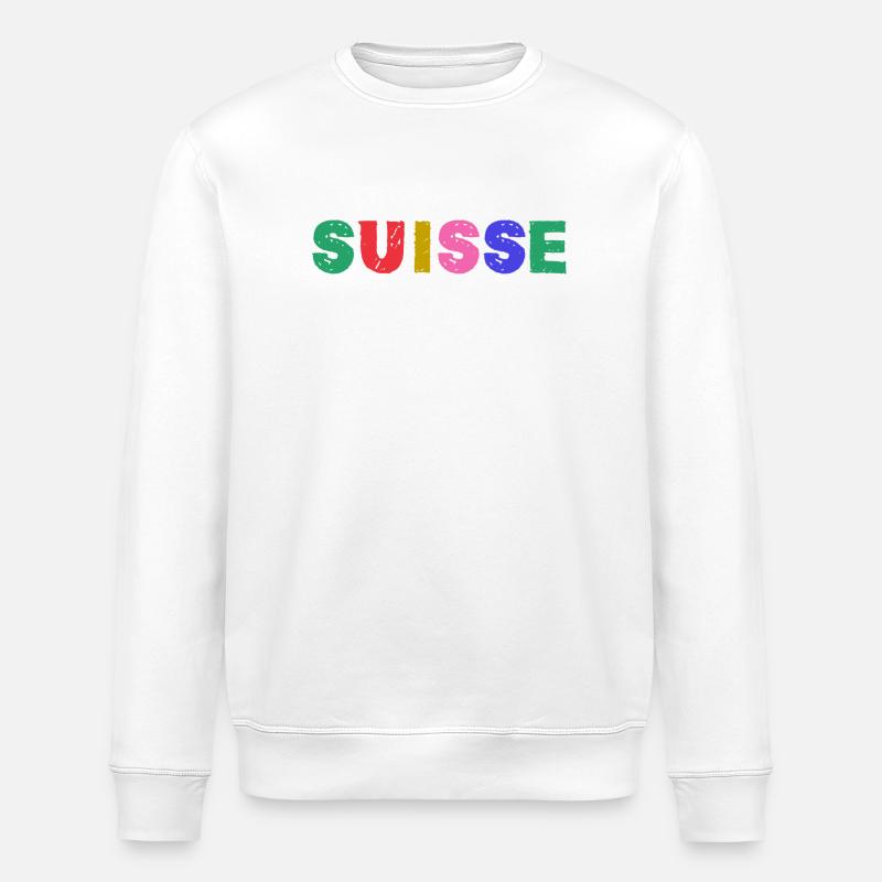 SCHWEIZ - Stanley/Stella Unisex Bio-Sweatshirt ROLLER - Weiß
