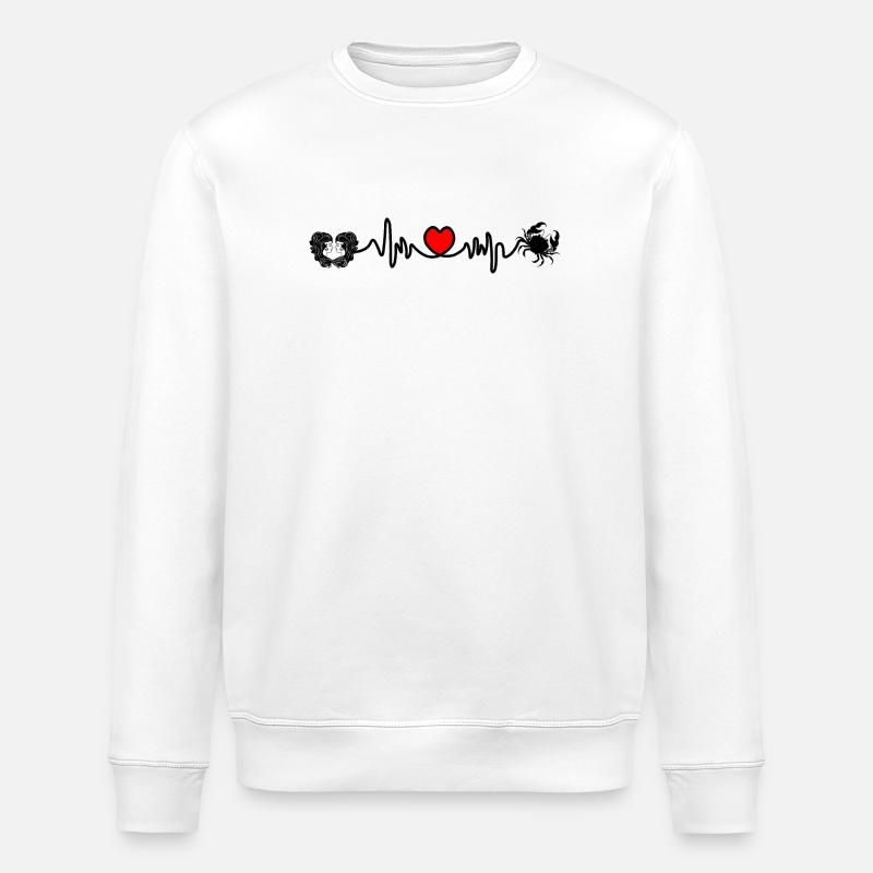 Fréquence cardiaque cardio Gémeaux Cancer - Sweat bio ROLLER Stanley/Stella Unisexe - blanc