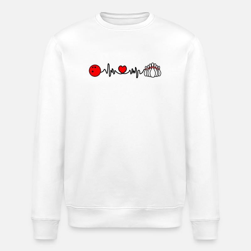 Fréquence cardiaque cardio du bowling - Sweat bio ROLLER Stanley/Stella Unisexe - blanc