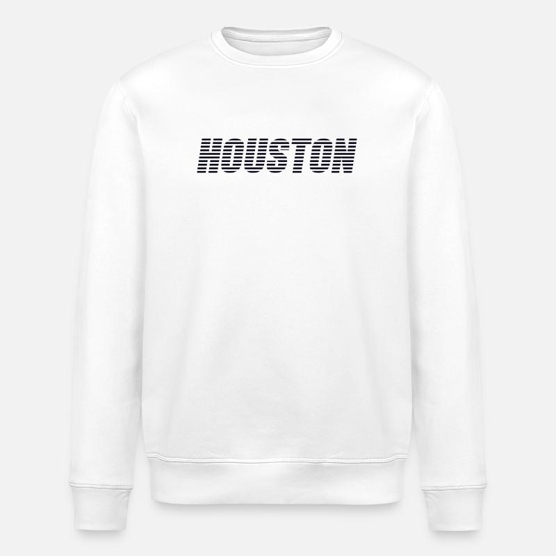 Houston, Texas - Stanley/Stella ROLLER Unisex Organic Sweatshirt - white