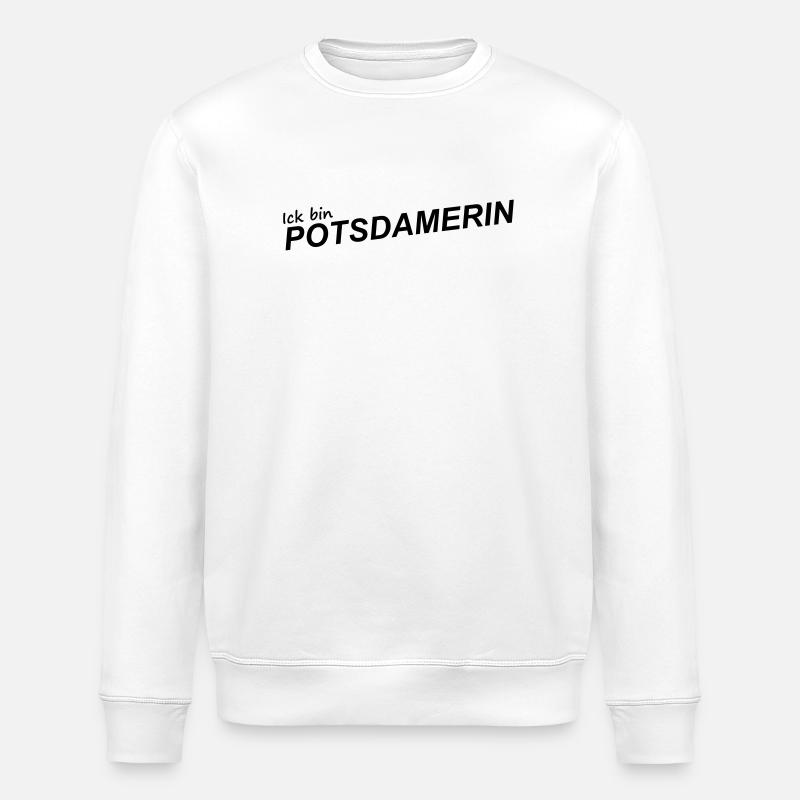 ICK BIN POTSDAMERIN - Stanley/Stella Unisex Bio-Sweatshirt ROLLER - Weiß