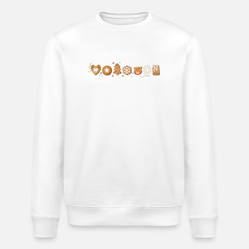 Biscuits de Noël - Sweat bio ROLLER Stanley/Stella Unisexe - blanc