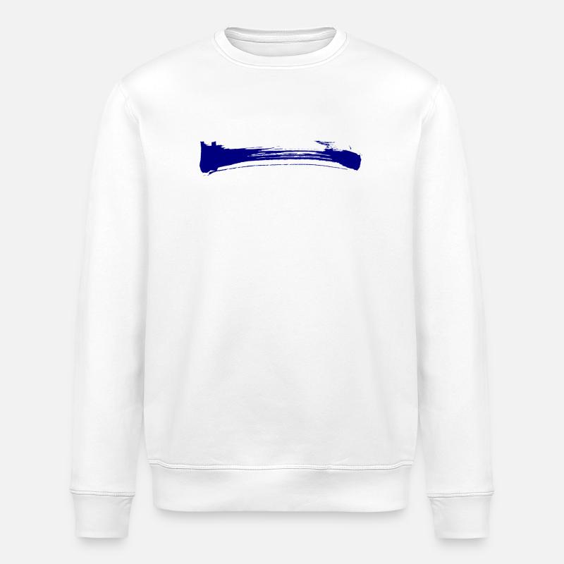Streifen - Pinselstrich - Stanley/Stella Unisex Bio-Sweatshirt ROLLER - Weiß