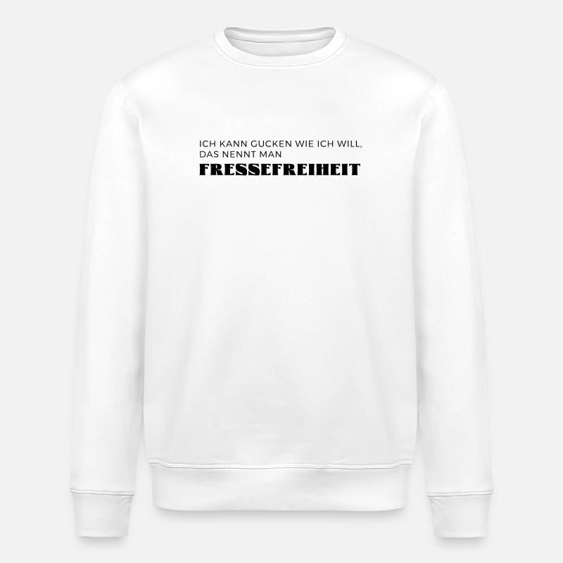 Fressefreiheit - Stanley/Stella Unisex Bio-Sweatshirt ROLLER - Weiß
