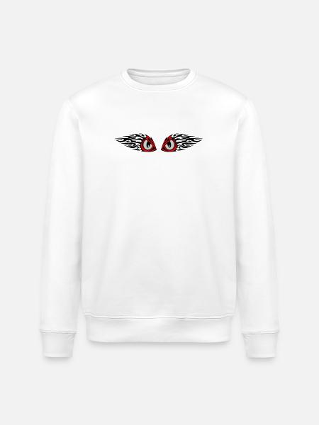 tribal eyes - Stanley/Stella ROLLER Unisex Organic Sweatshirt - white