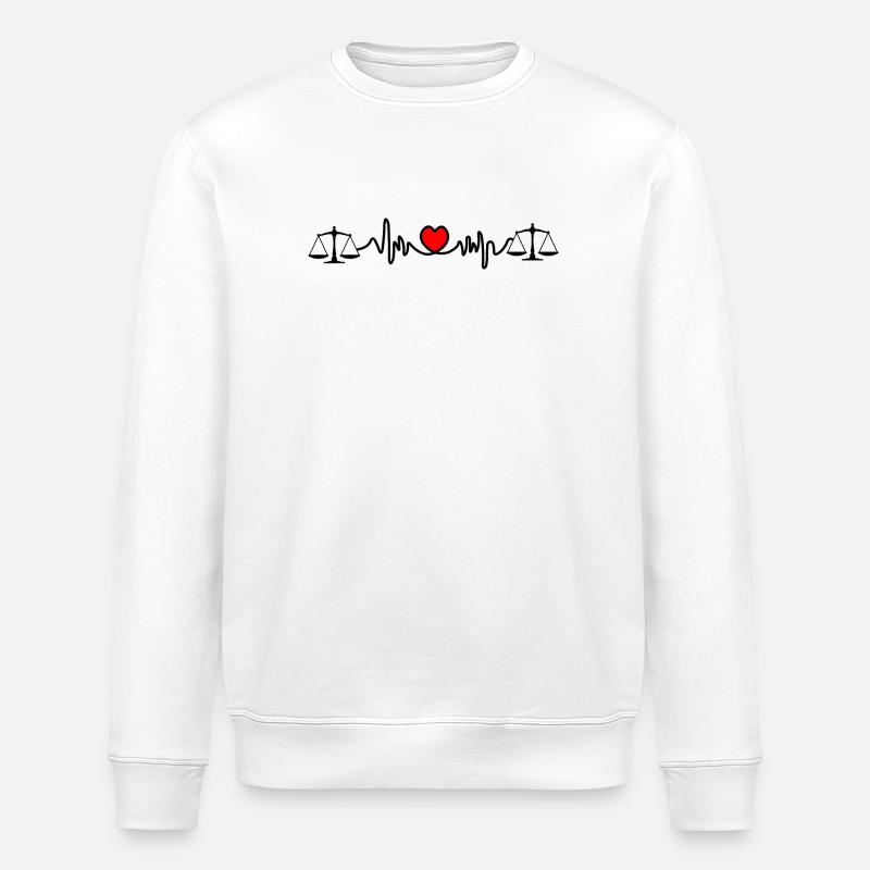 Herzfrequenz-Cardio-Skala - Stanley/Stella Unisex Bio-Sweatshirt ROLLER - Weiß