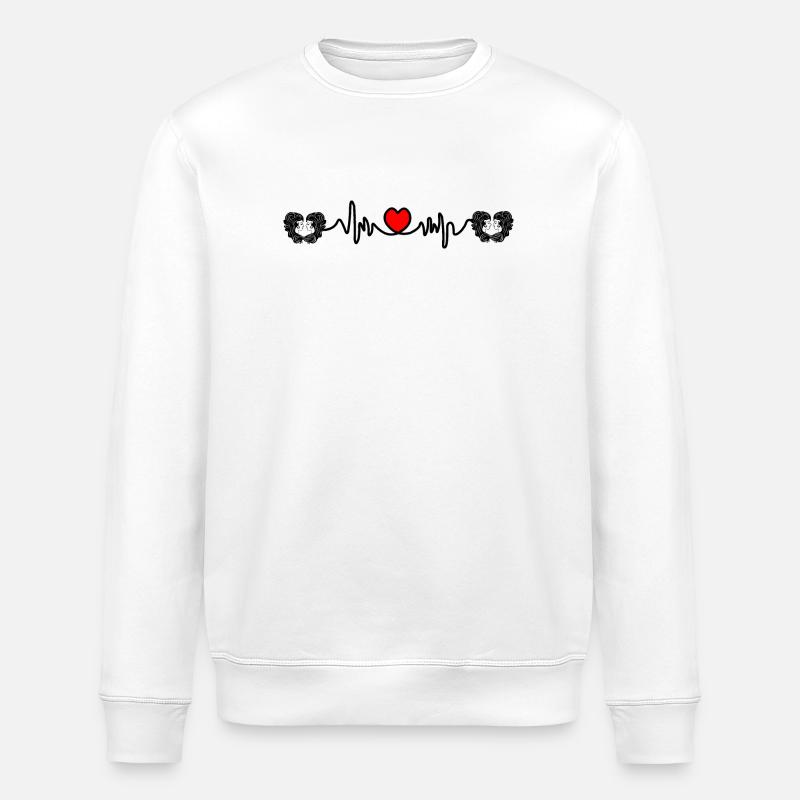 Fréquence cardiaque Cardio Twin Twins - Sweat bio ROLLER Stanley/Stella Unisexe - blanc