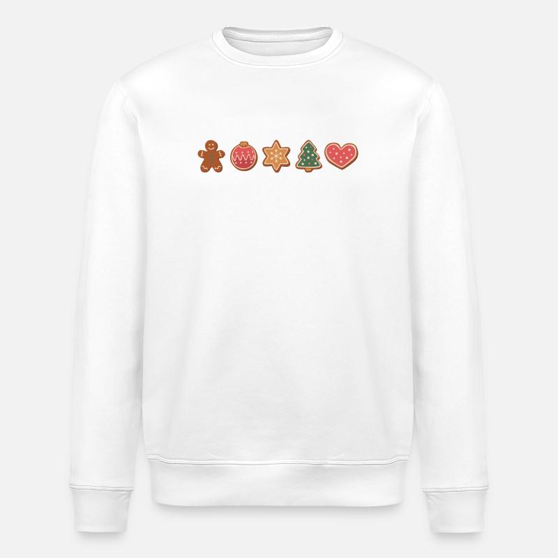 Biscuits et biscuits pour Noël - Sweat bio ROLLER Stanley/Stella Unisexe - blanc
