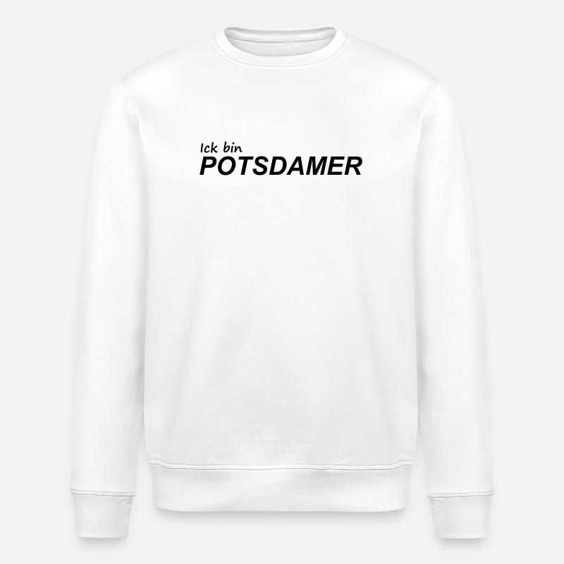 ICK BIN POTSDAMER - Stanley/Stella Unisex Bio-Sweatshirt ROLLER - Weiß