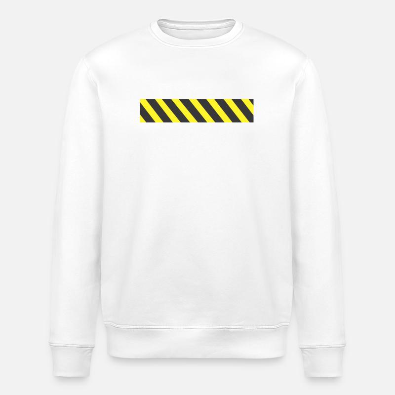 Caution tape - Stanley/Stella ROLLER Unisex Organic Sweatshirt - white