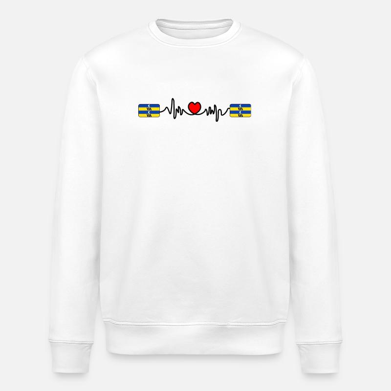 Logo Ameland Pulse – Style Île - Sweat bio ROLLER Stanley/Stella Unisexe - blanc