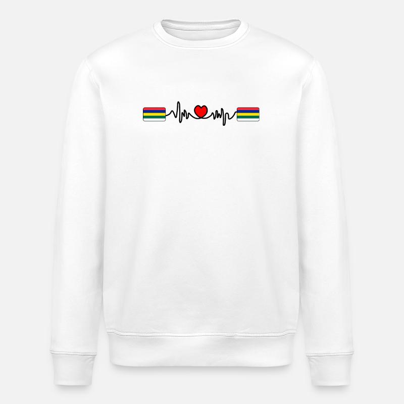Terschelling Pulse Logo – Island Style - Stanley/Stella Unisex Bio-Sweatshirt ROLLER - Weiß