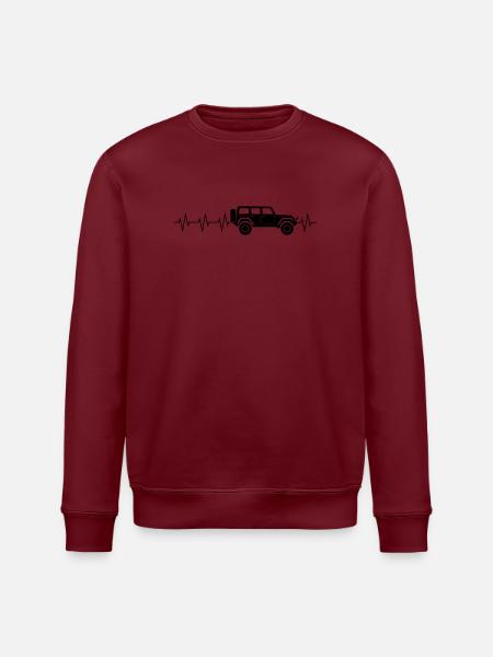 Jeep-Heartbeat - Stanley/Stella Unisex Bio-Sweatshirt ROLLER - Weiß