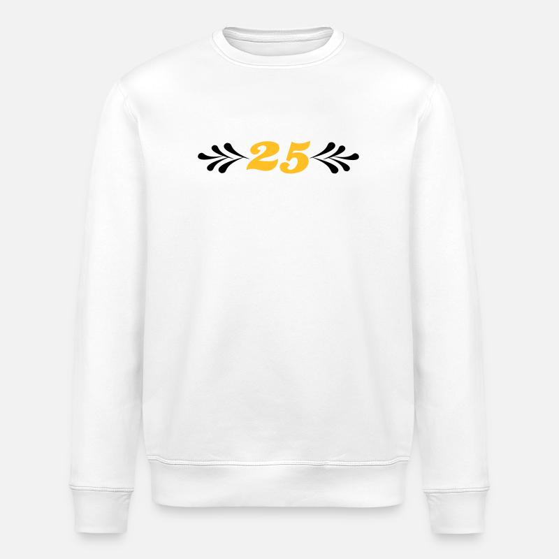 2541614 14743929 silver wedding - Stanley/Stella ROLLER Unisex Organic Sweatshirt - white