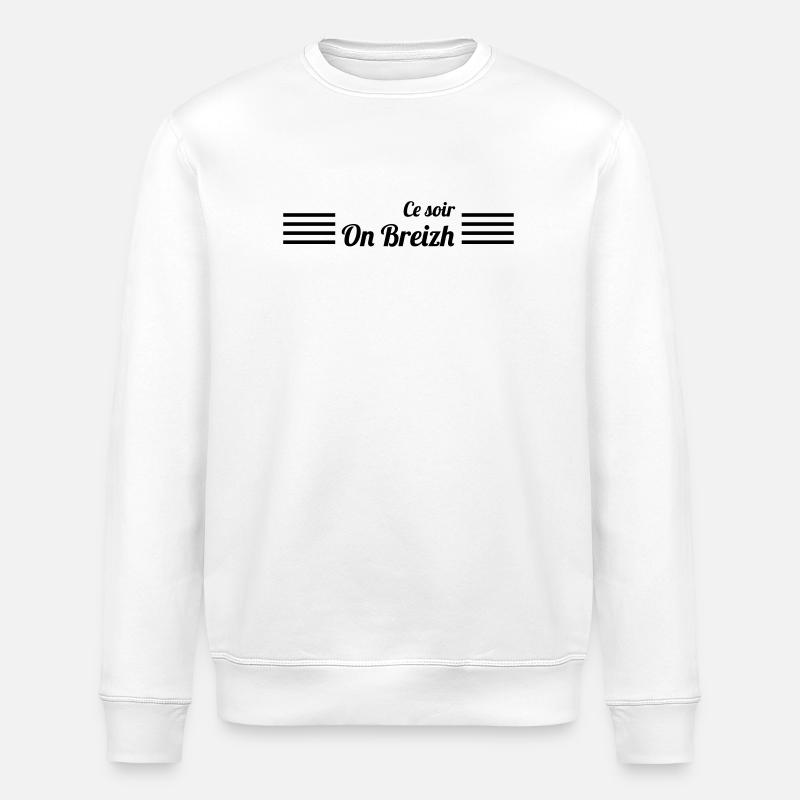 Ce soir On Breizh ! - Sweat bio ROLLER Stanley/Stella Unisexe - blanc