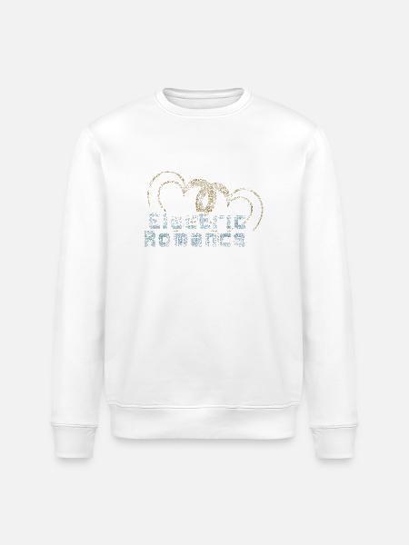 Pixel Hearts: Electric Romance - Stanley/Stella ROLLER Unisex Organic Sweatshirt - white