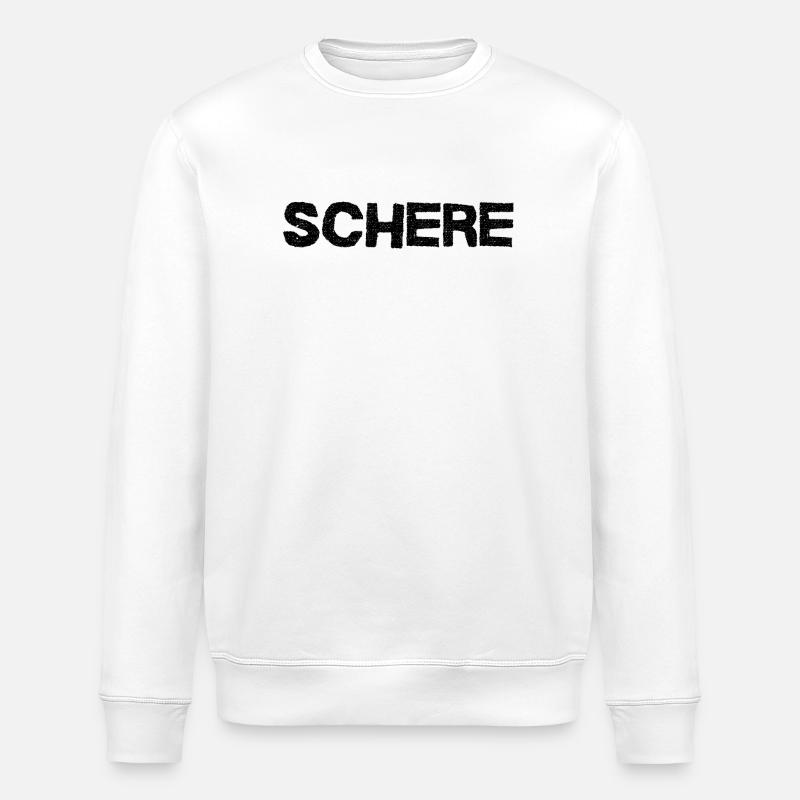 Ciseaux - mot de jeunesse - Sweat bio ROLLER Stanley/Stella Unisexe - blanc