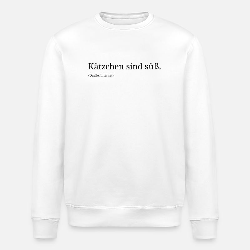 Kaetzchen sind suess - Stanley/Stella Unisex Bio-Sweatshirt ROLLER - Weiß