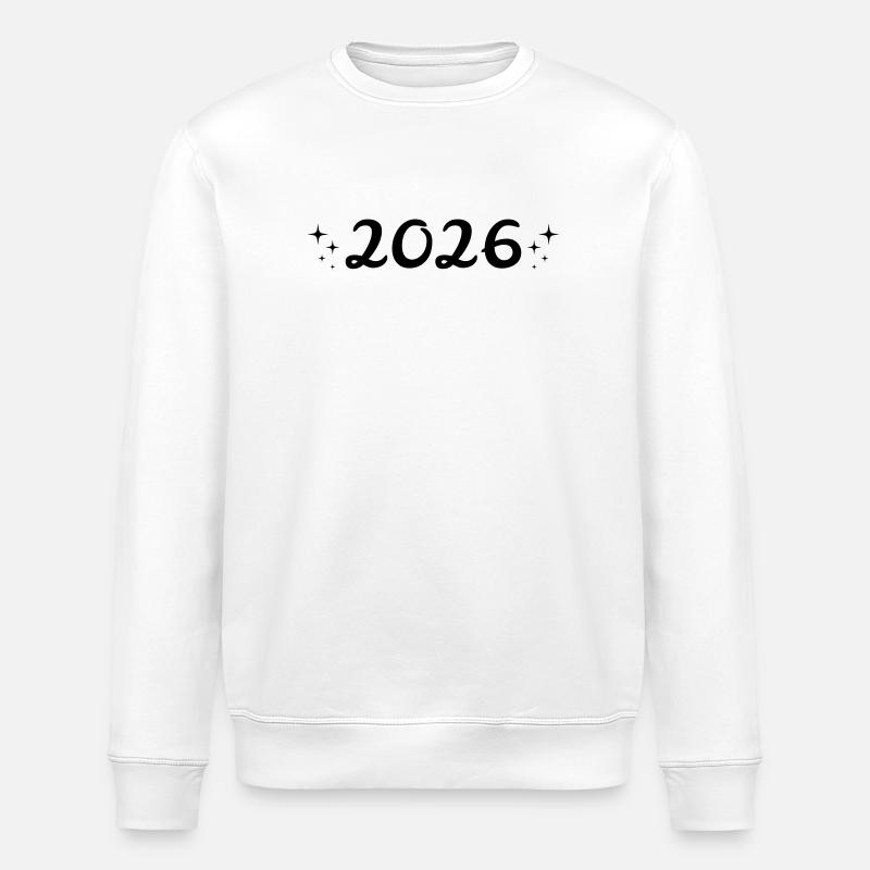 2026 Jahr Sterne Geschenkidee - Stanley/Stella Unisex Bio-Sweatshirt ROLLER - Weiß