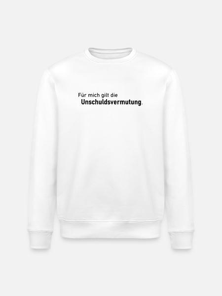 Presumption of innocence - Stanley/Stella ROLLER Unisex Organic Sweatshirt - white