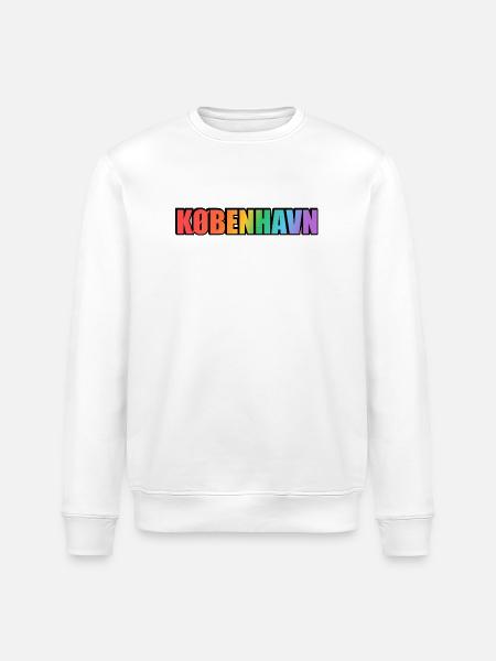 Kbenhavn LGBT Rainbow Copenhagen - Stanley/Stella ROLLER Unisex Organic Sweatshirt - white