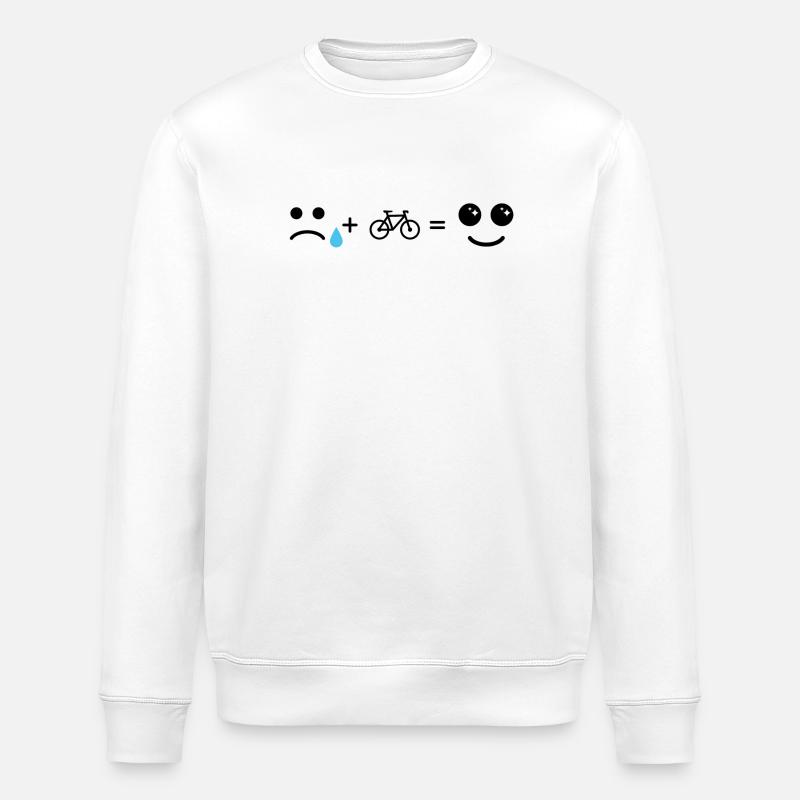 Blaues Tränenauge unter Sternen - Stanley/Stella Unisex Bio-Sweatshirt ROLLER - Weiß