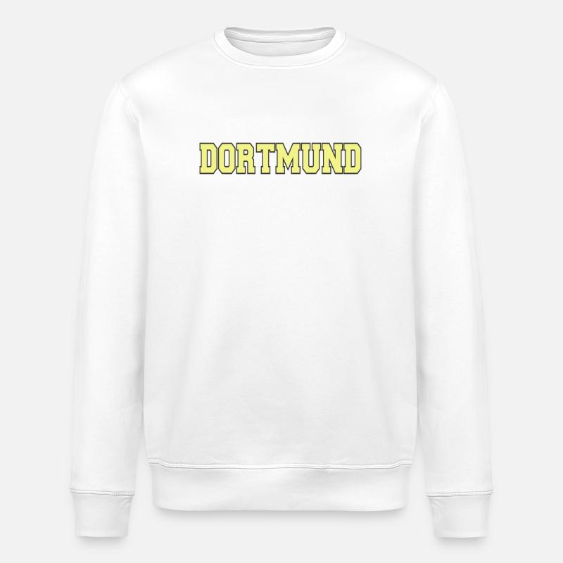Dortmund lettering - Stanley/Stella ROLLER Unisex Organic Sweatshirt - white