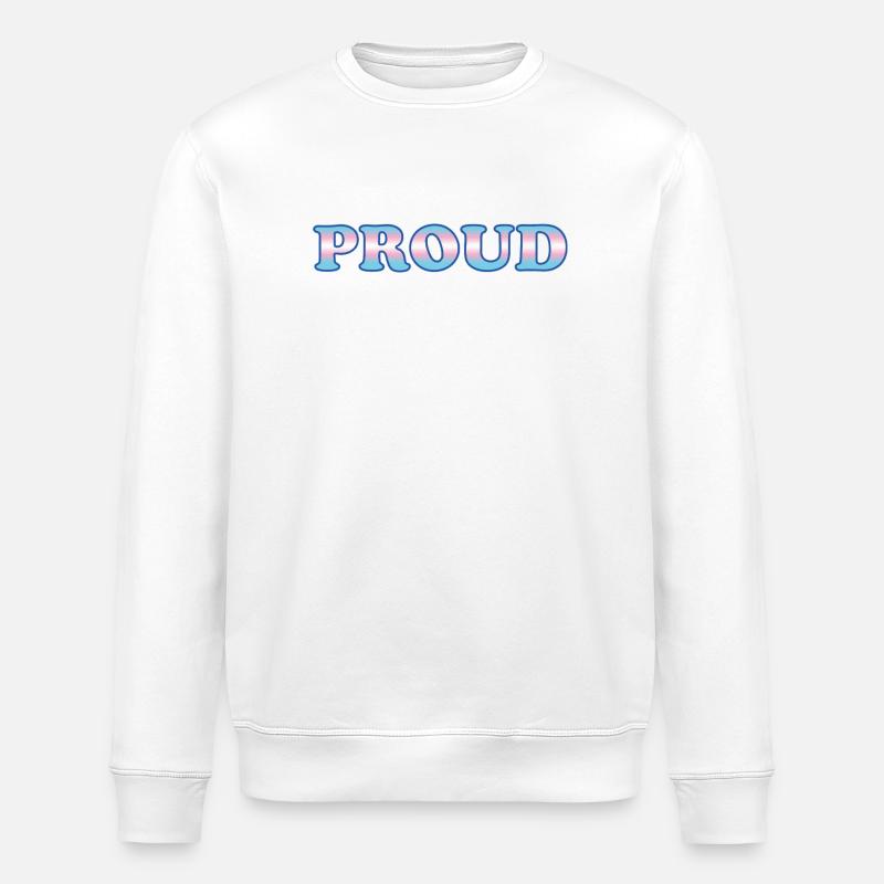 Trans Pride - Transgender-Flagge - Stanley/Stella Unisex Bio-Sweatshirt ROLLER - Weiß
