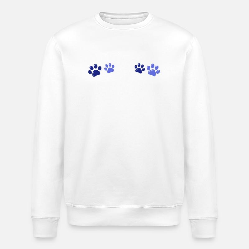 Blaue Tierdrucke - Stanley/Stella Unisex Bio-Sweatshirt ROLLER - Weiß