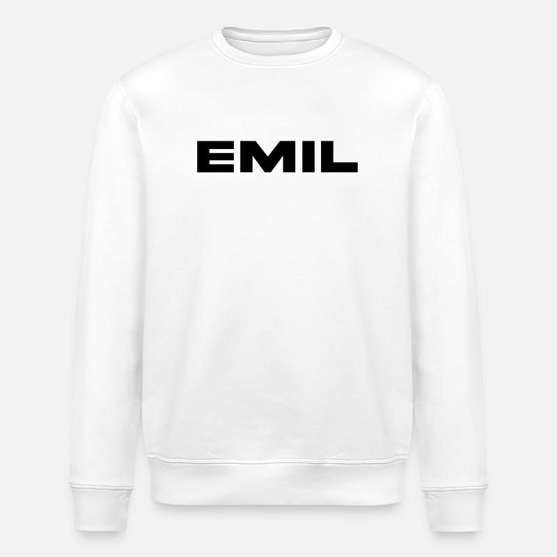 Emil First name Last name - Stanley/Stella ROLLER Unisex Organic Sweatshirt - white