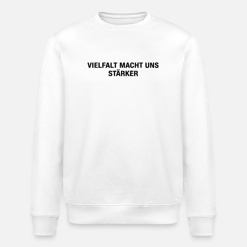Human Rights Minimal Art - Stanley/Stella Unisex Bio-Sweatshirt ROLLER - Weiß