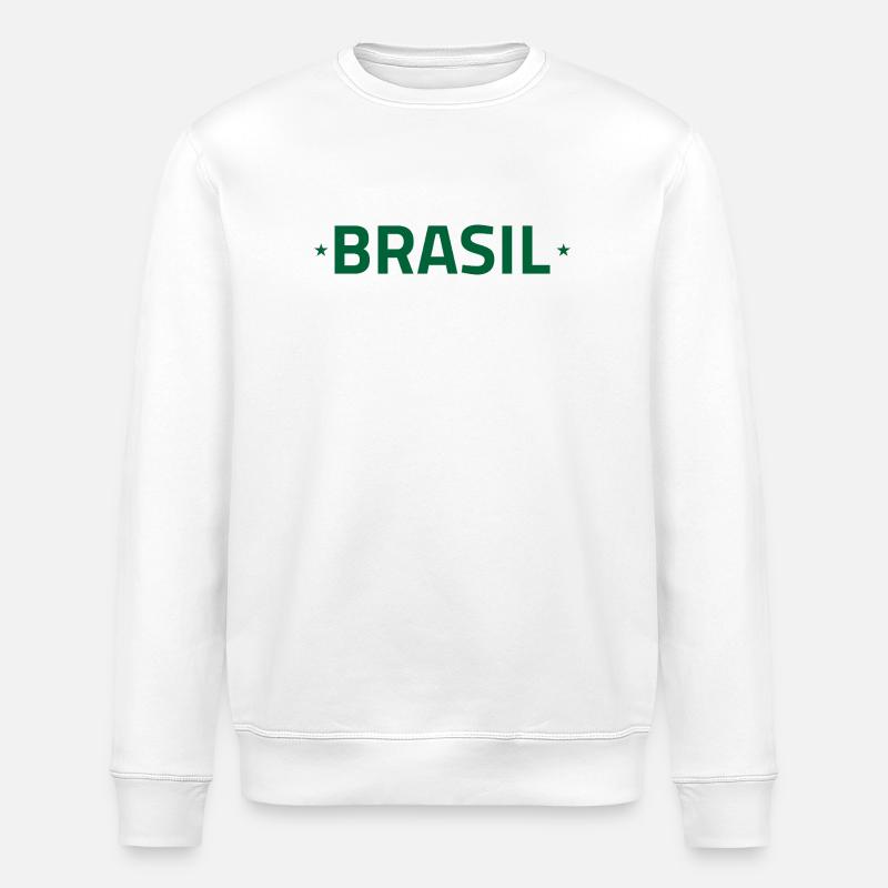 Brésil - Sweat bio ROLLER Stanley/Stella Unisexe - blanc