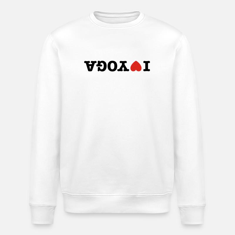 I love yoga - Stanley/Stella Unisex Bio-Sweatshirt ROLLER - Weiß