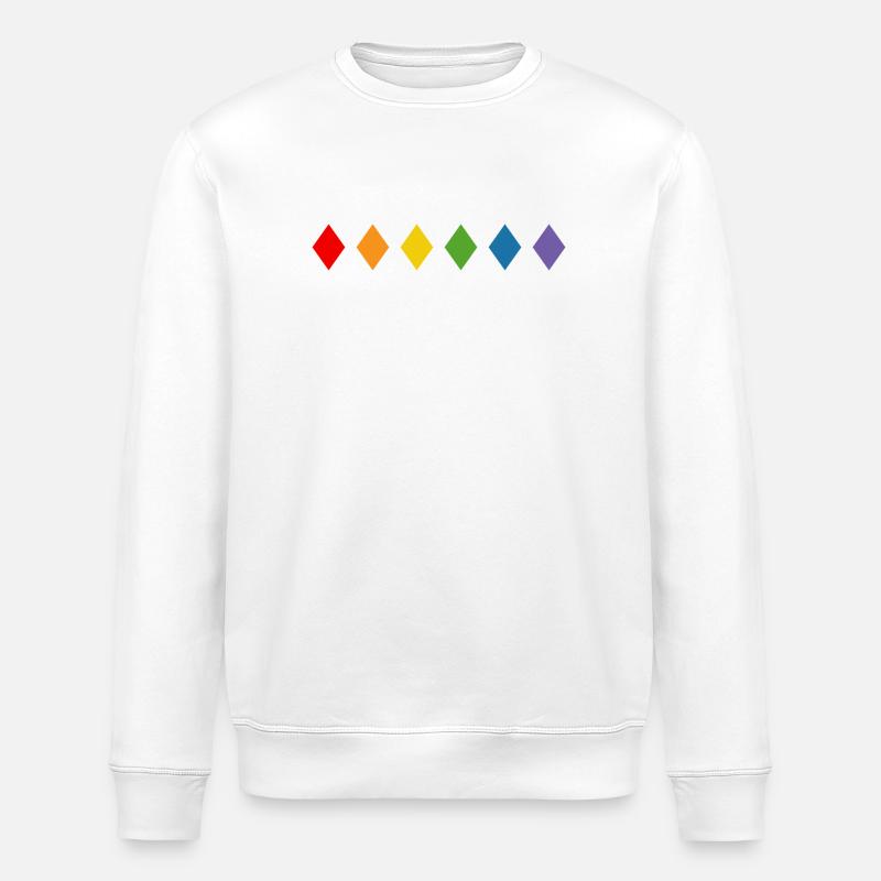 Losange arc-en-ciel - Sweat bio ROLLER Stanley/Stella Unisexe - blanc