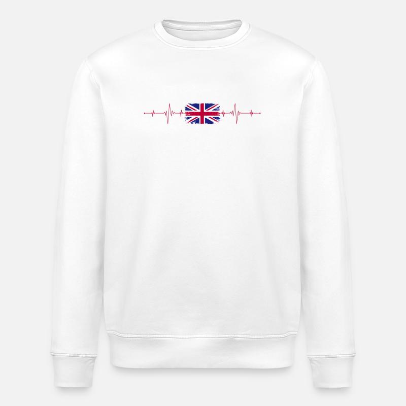 Union Jack Édition Heartbeat - Sweat bio ROLLER Stanley/Stella Unisexe - blanc