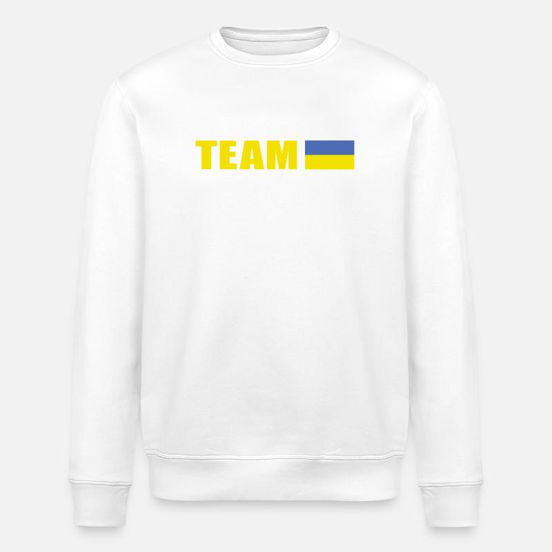 Support Team Ukraine - Stanley/Stella ROLLER Unisex Organic Sweatshirt - white