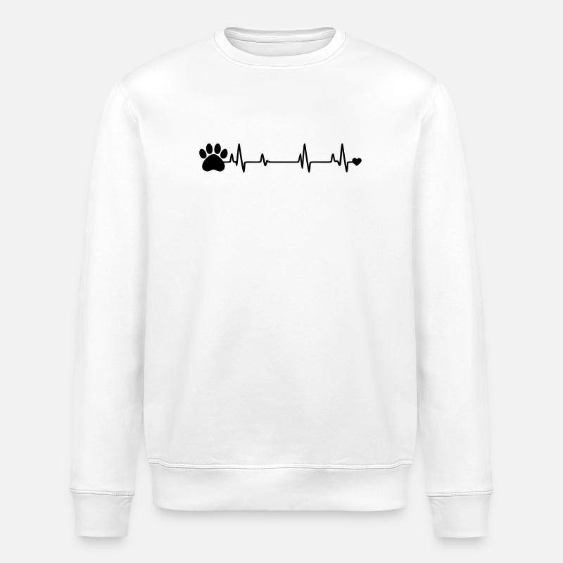 Pfotenabdruck - Stanley/Stella Unisex Bio-Sweatshirt ROLLER - Weiß